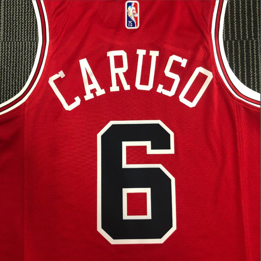 Men's Chicago Bulls Alex Caruso #6 Red 2021 Swingman Jersey - Icon Edition-Pro Kit Vault | Brand New 26/27 Sports Jerseys